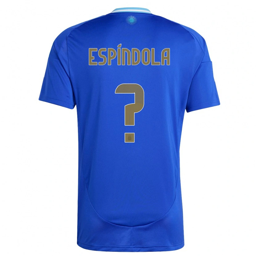 Danxen Men Argentina Santiago Espíndola #0 Blue Away Jersey 24-26 T-Shirt