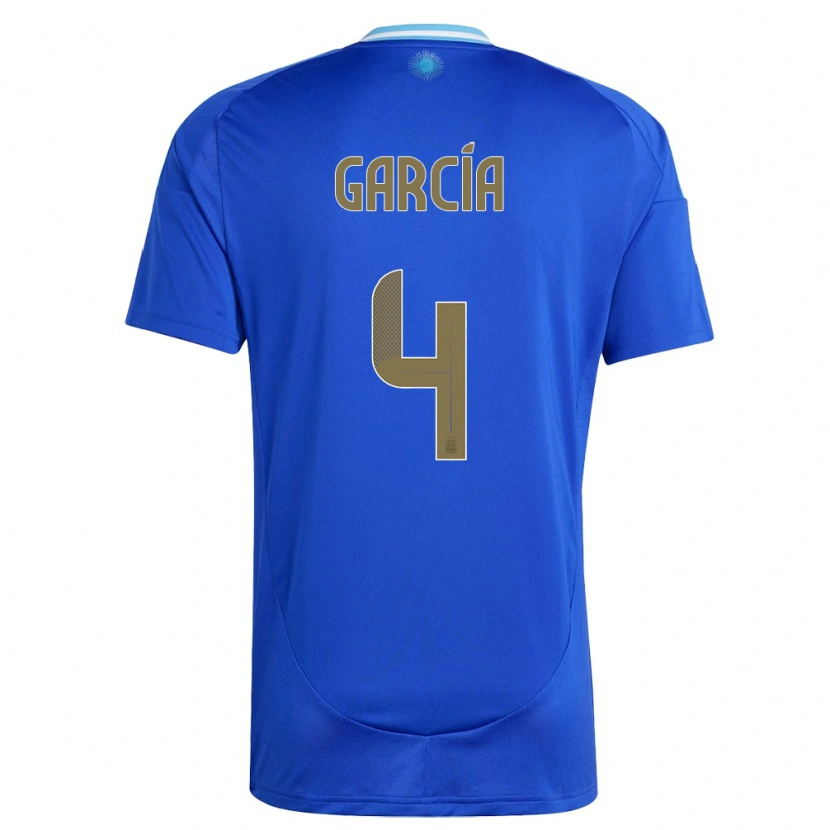 Danxen Men Argentina Joaquín García #4 Blue Away Jersey 24-26 T-Shirt