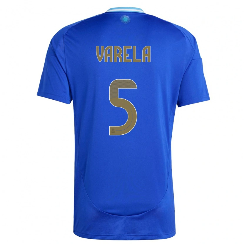 Danxen Men Argentina Alan Varela #5 Blue Away Jersey 24-26 T-Shirt
