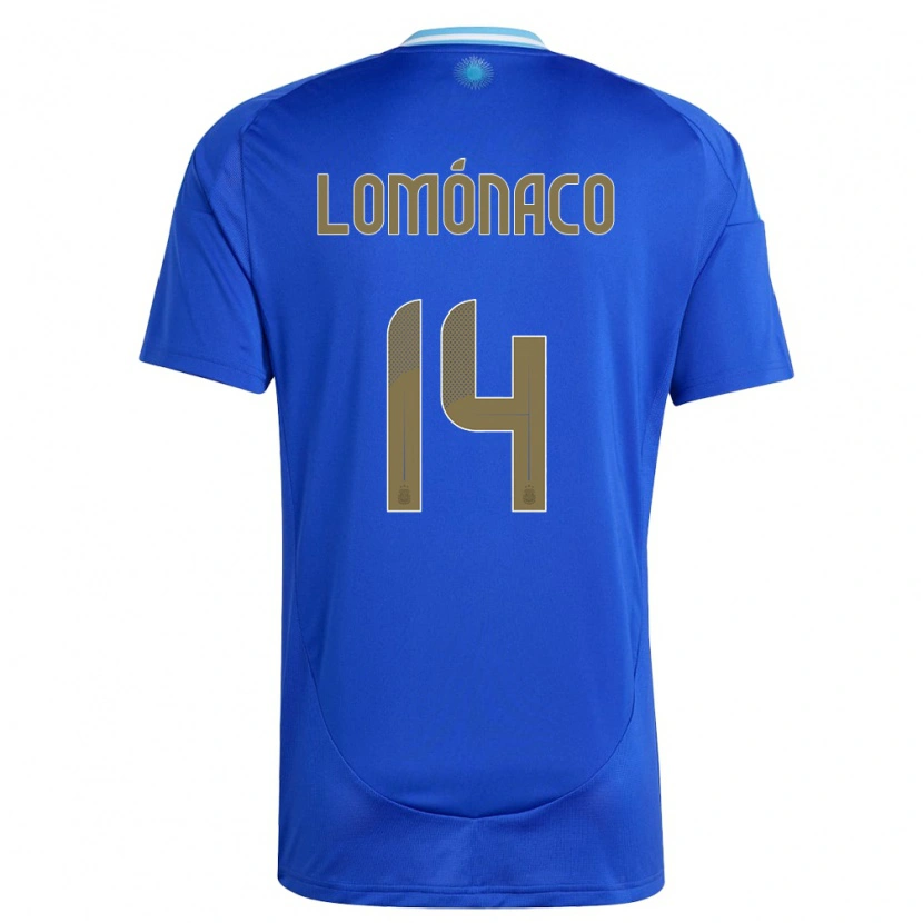 Danxen Men Argentina Kevin Lomónaco #14 Blue Away Jersey 24-26 T-Shirt