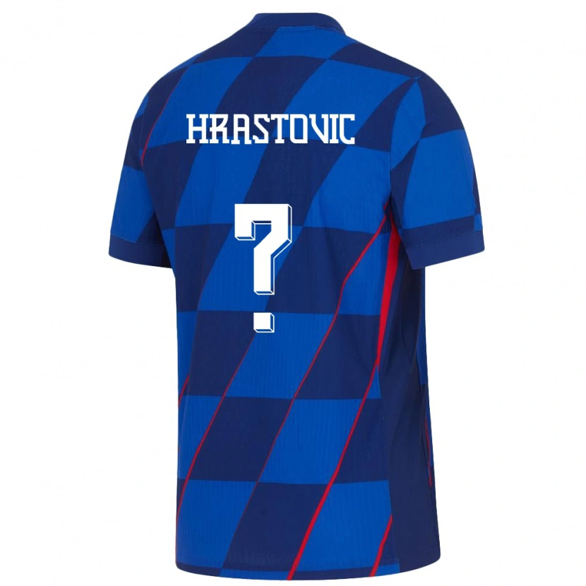 Danxen Men Croatia Zvonimir Hrastovic #0 Blue Away Jersey 24-26 T-Shirt