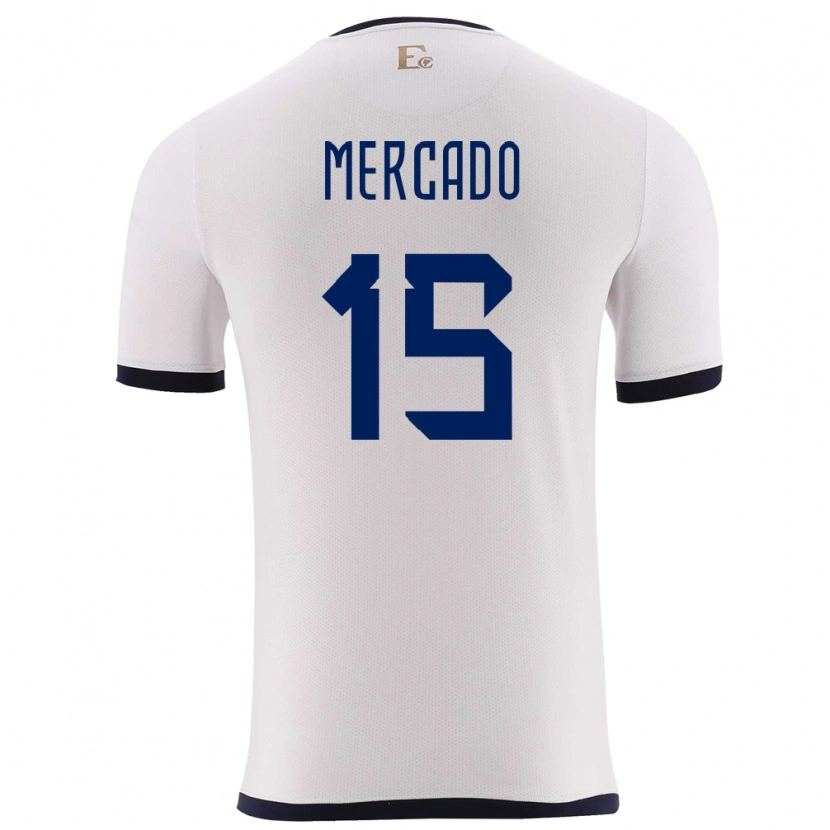 Danxen Men Ecuador John Mercado #15 White Away Jersey 24-26 T-Shirt