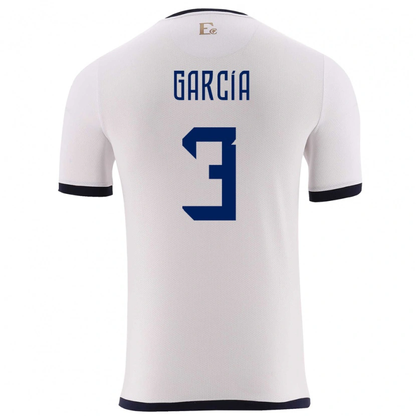 Danxen Men Ecuador Christian García #3 White Away Jersey 24-26 T-Shirt