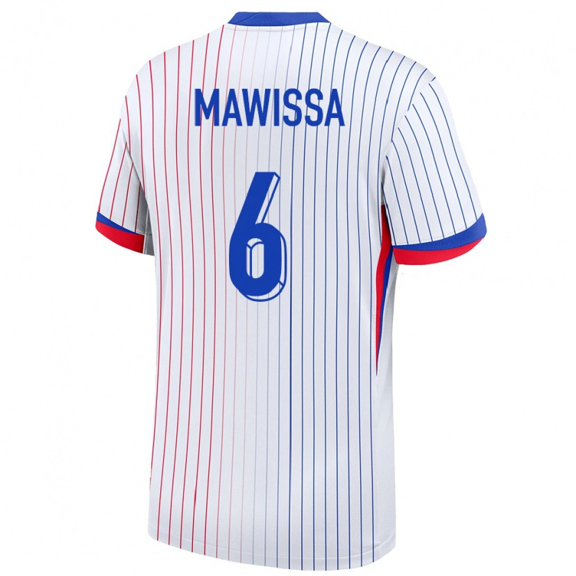 Danxen Men France Christian Mawissa #6 White Away Jersey 24-26 T-Shirt