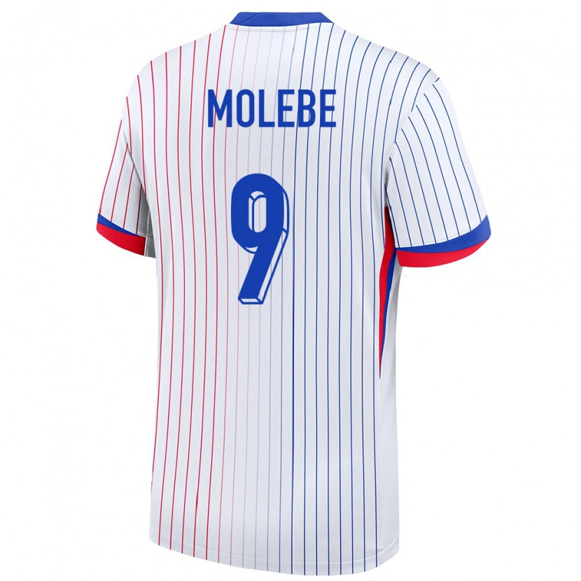 Danxen Men France Enzo Molebe #9 White Away Jersey 24-26 T-Shirt