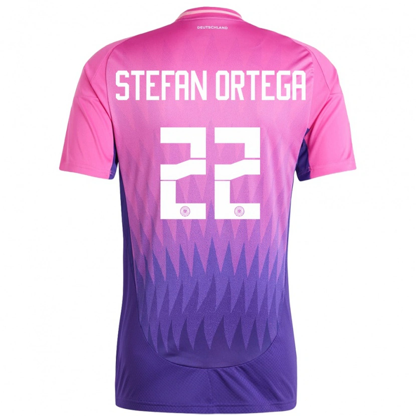 Danxen Men Germany Stefan Ortega #22 Pink Purple Away Jersey 24-26 T-Shirt