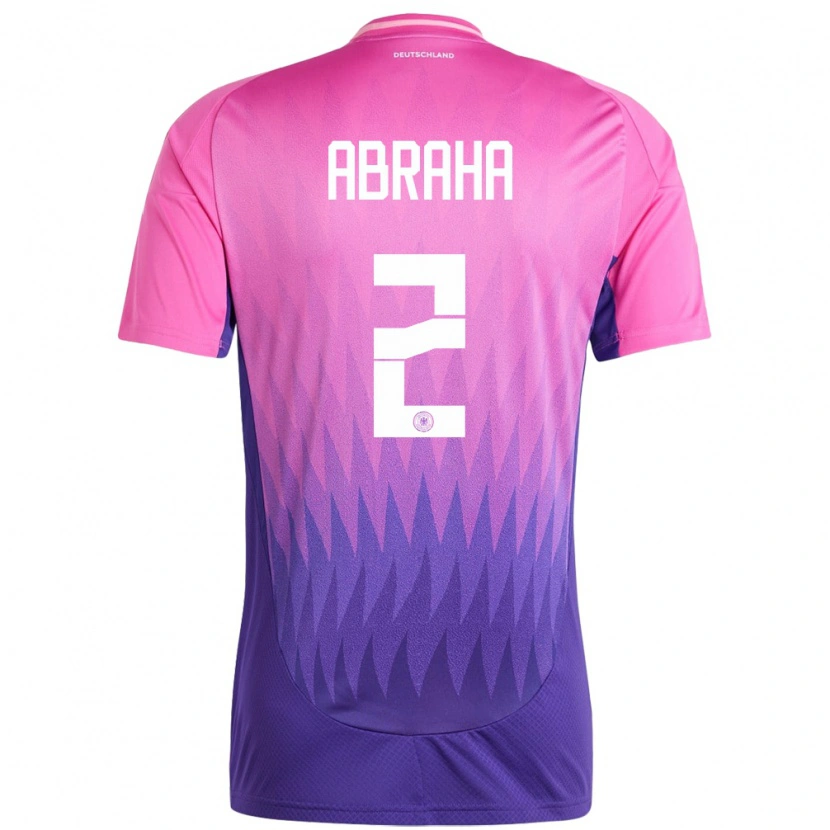 Danxen Men Germany Natnael Abraha #2 Pink Purple Away Jersey 24-26 T-Shirt