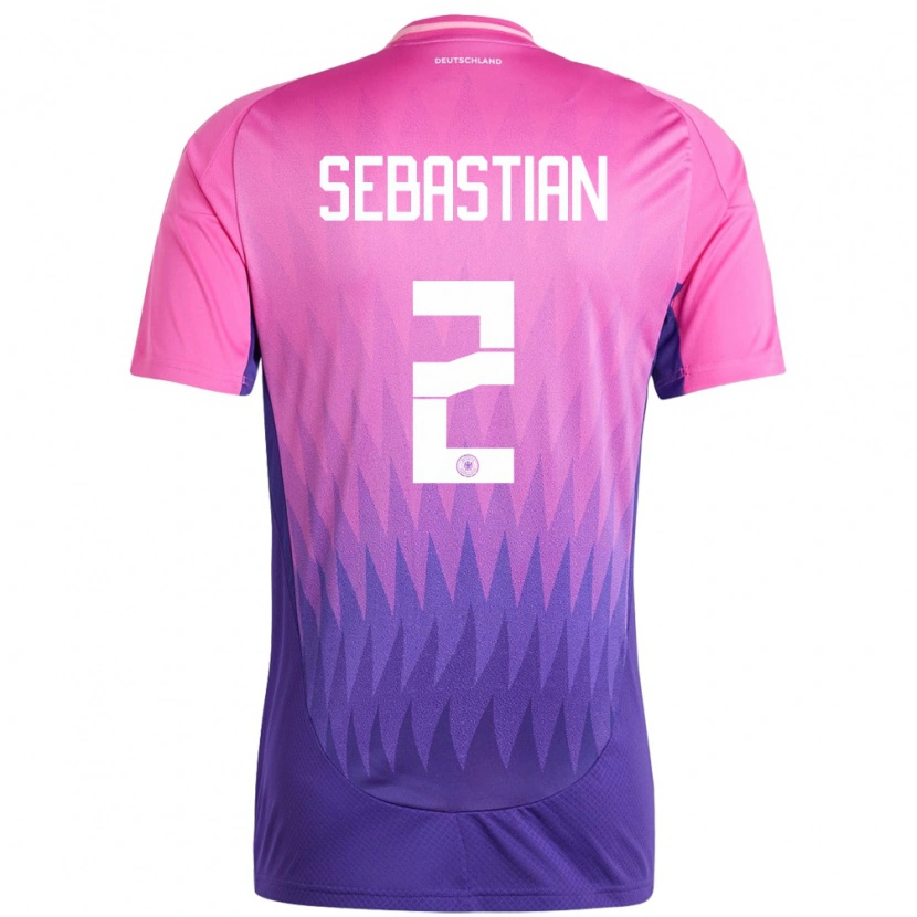 Danxen Men Germany Jordy Sebastian #2 Pink Purple Away Jersey 24-26 T-Shirt