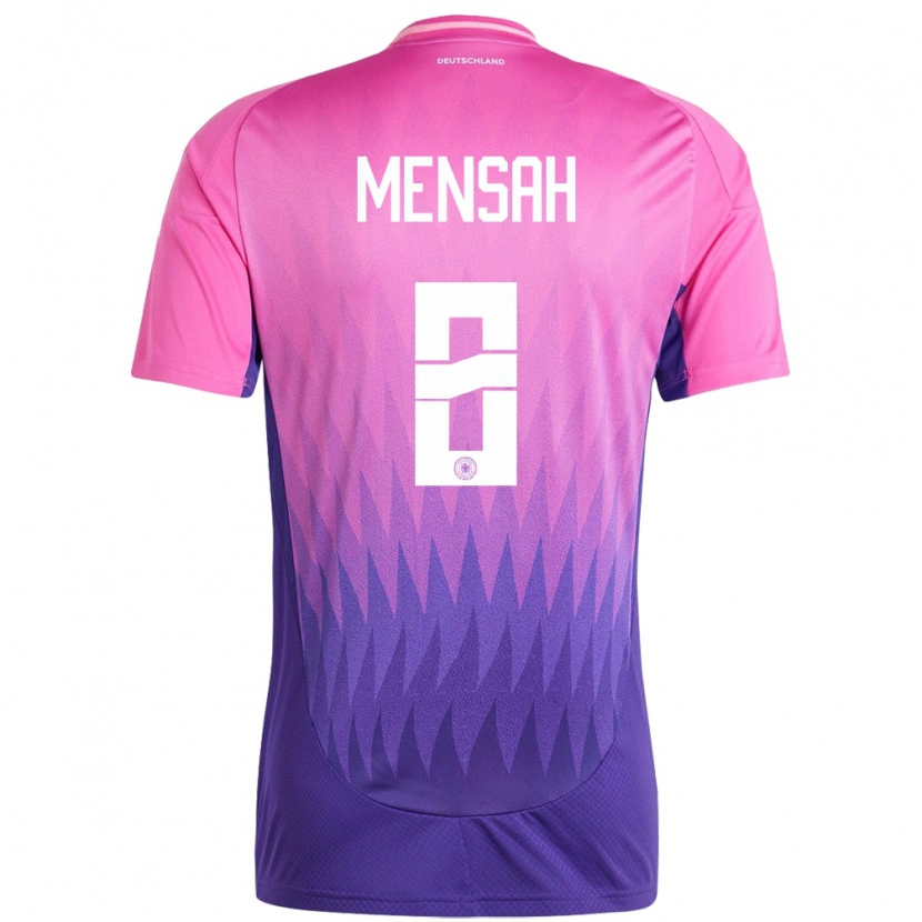 Danxen Men Germany Naba Mensah #8 Pink Purple Away Jersey 24-26 T-Shirt