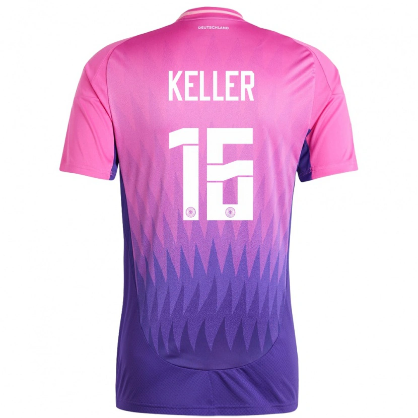 Danxen Men Germany Noah Keller #16 Pink Purple Away Jersey 24-26 T-Shirt