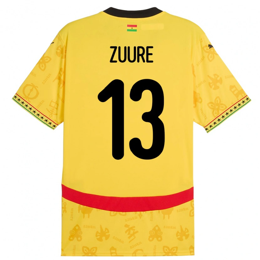 Danxen Men Ghana Moses Salifu Bawa Zuure #13 Yellow Away Jersey 24-26 T-Shirt