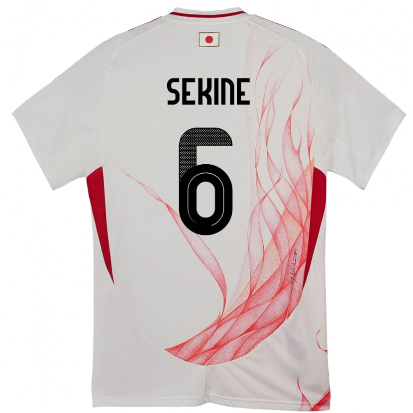 Danxen Men Japan Hiroki Sekine #6 White Away Jersey 24-26 T-Shirt