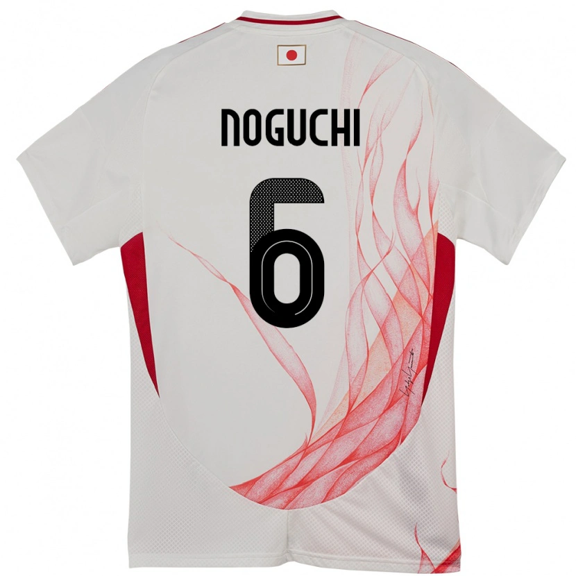 Danxen Men Japan Rento Noguchi #6 White Away Jersey 24-26 T-Shirt