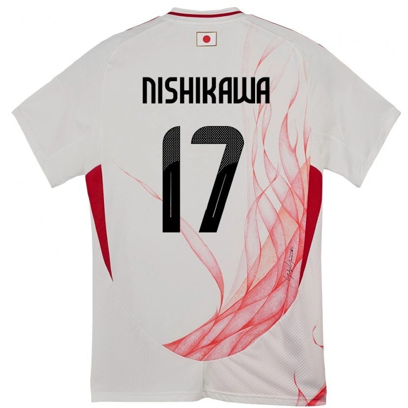 Danxen Men Japan Jun Nishikawa #17 White Away Jersey 24-26 T-Shirt