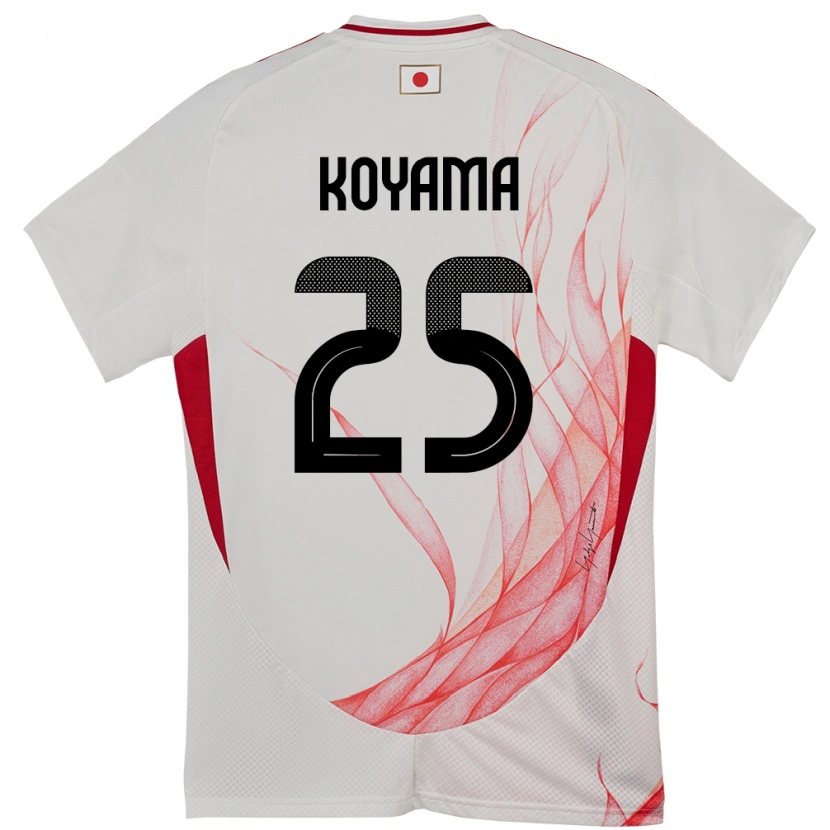 Danxen Men Japan Shinomi Koyama #25 White Away Jersey 24-26 T-Shirt