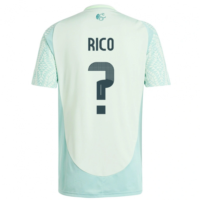 Danxen Men Mexico Ángel Rico #0 Linen Green Away Jersey 24-26 T-Shirt