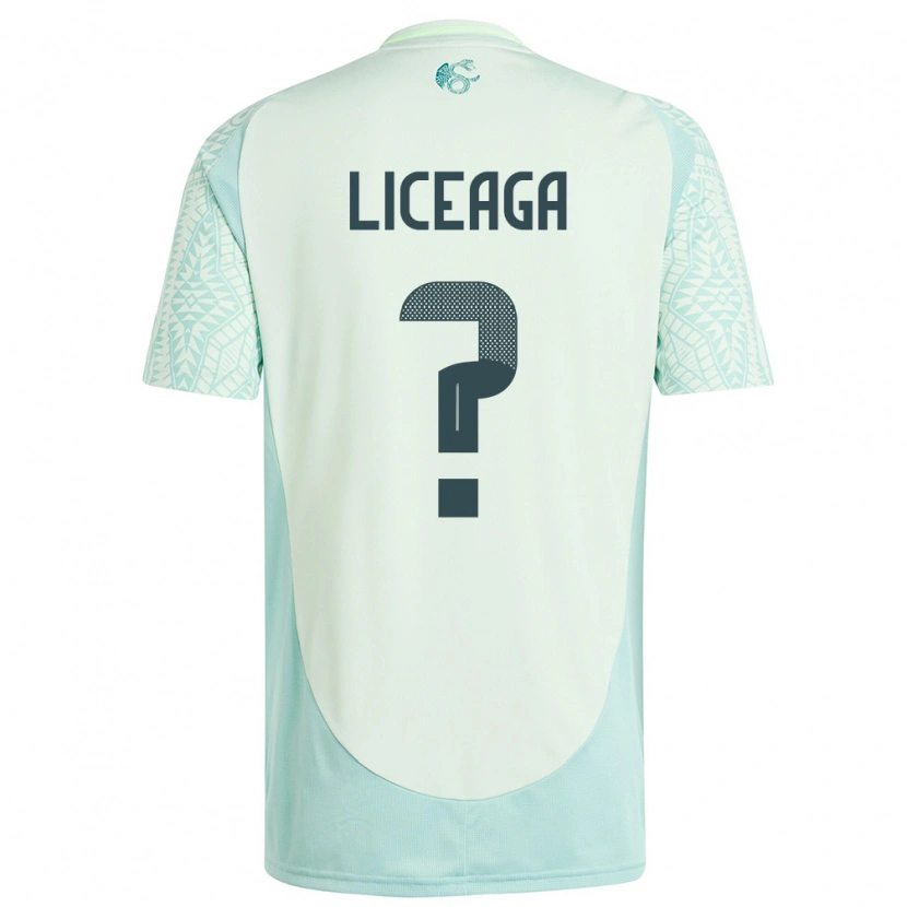 Danxen Men Mexico Sebastián Liceaga #0 Linen Green Away Jersey 24-26 T-Shirt