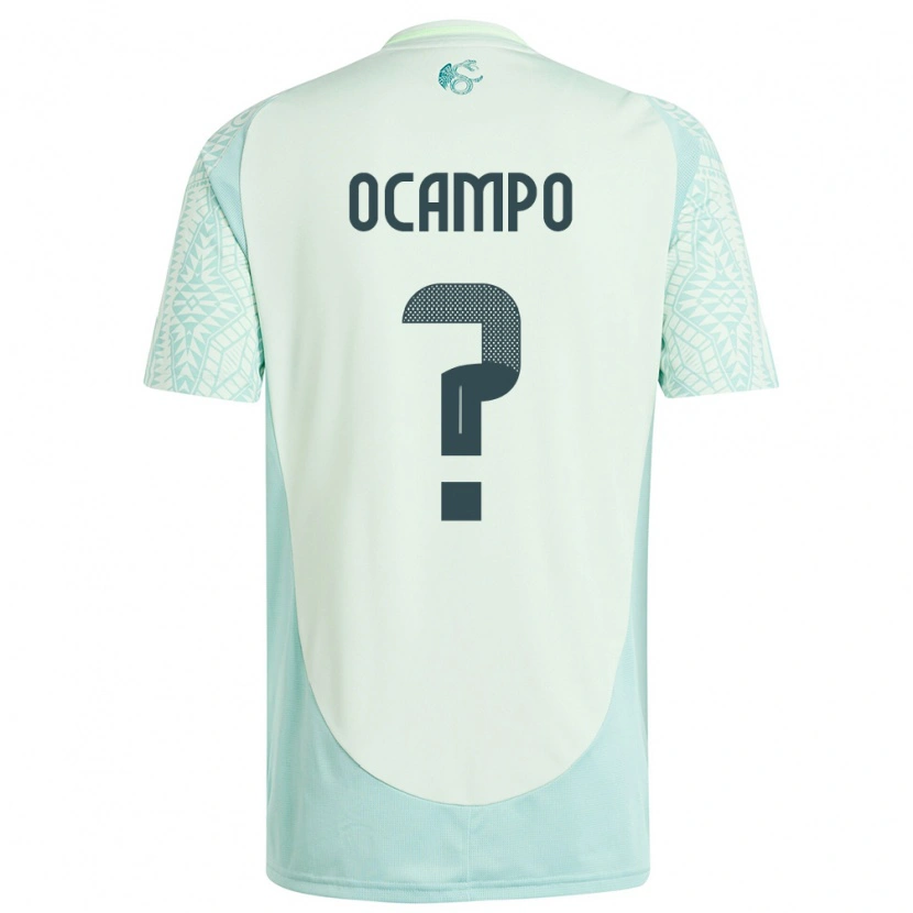 Danxen Men Mexico Johan Ocampo #0 Linen Green Away Jersey 24-26 T-Shirt