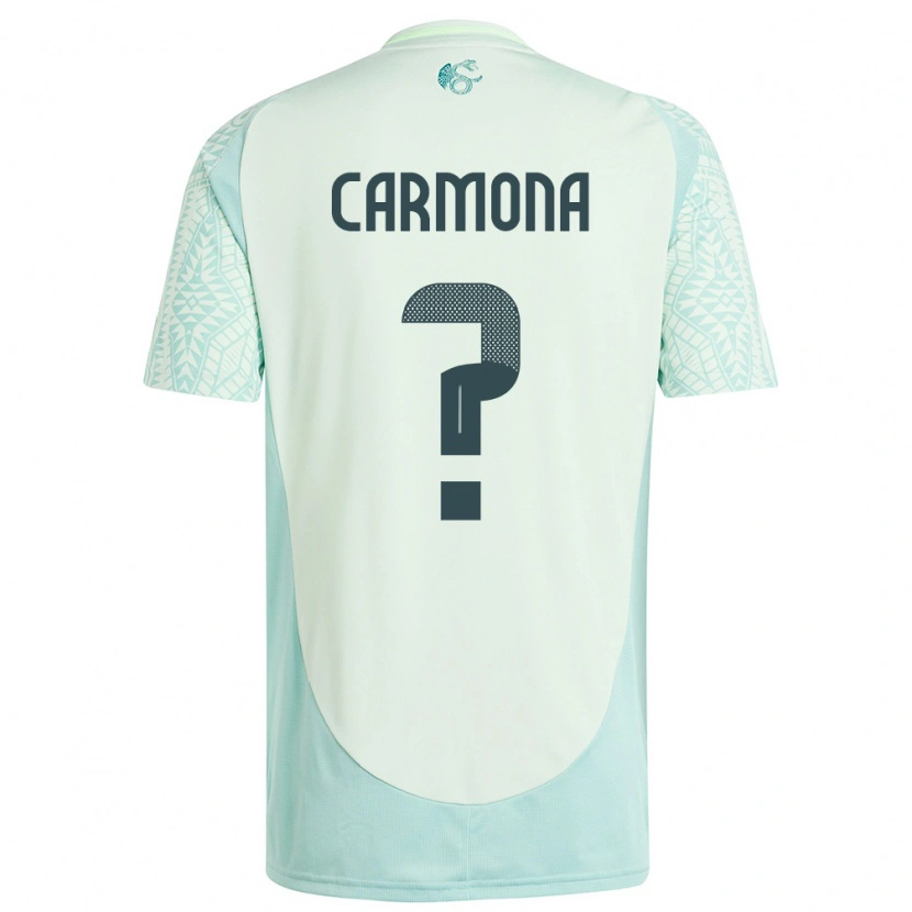 Danxen Men Mexico Luis Carmona #0 Linen Green Away Jersey 24-26 T-Shirt
