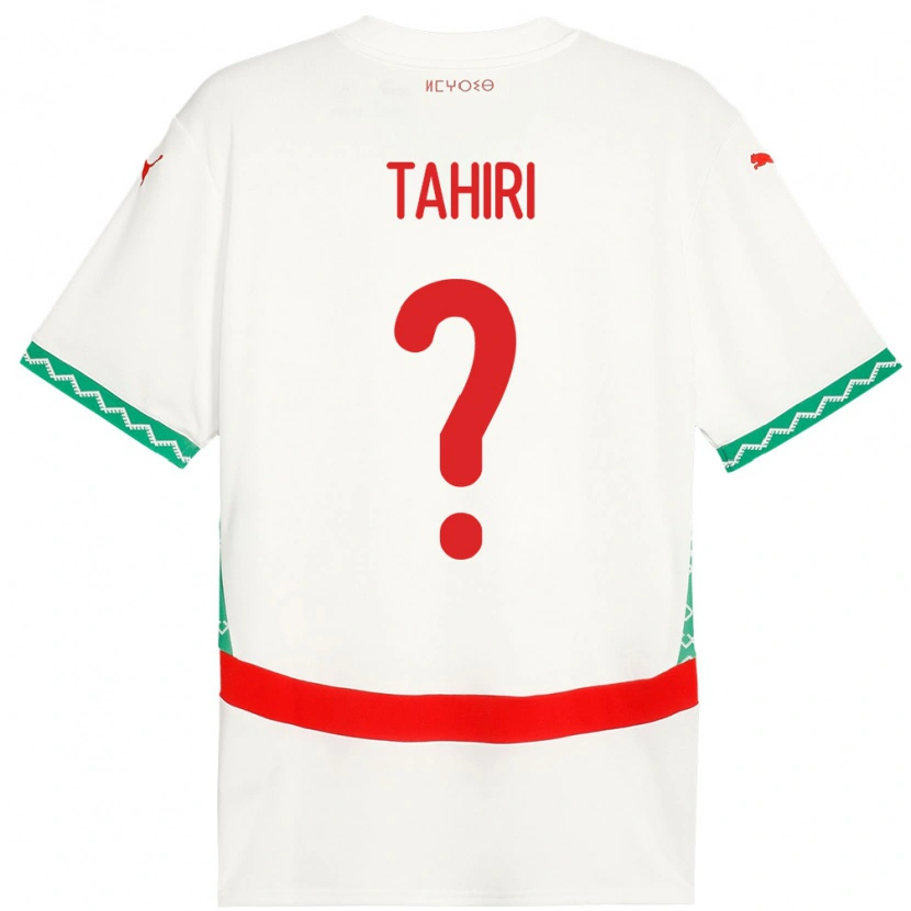Danxen Men Morocco Aymen Tahiri #0 White Away Jersey 24-26 T-Shirt