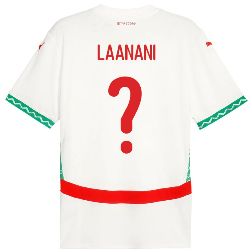 Danxen Men Morocco Kamal Laanani #0 White Away Jersey 24-26 T-Shirt
