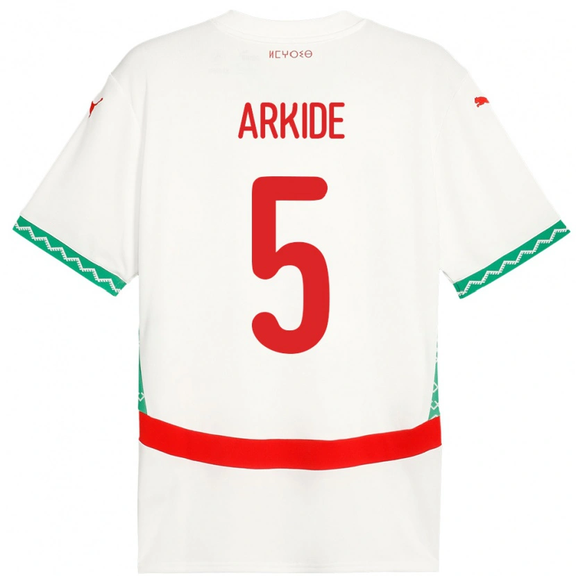 Danxen Men Morocco Abderahmane Arkide #5 White Away Jersey 24-26 T-Shirt