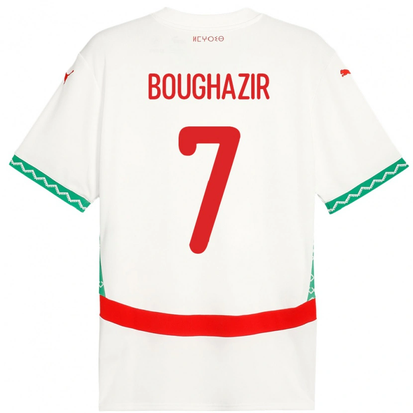 Danxen Men Morocco Adam Boughazir #7 White Away Jersey 24-26 T-Shirt