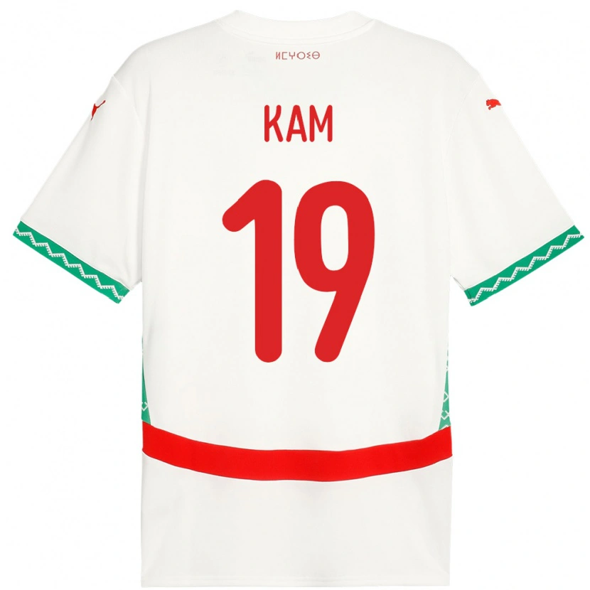 Danxen Men Morocco Othmane Kam #19 White Away Jersey 24-26 T-Shirt