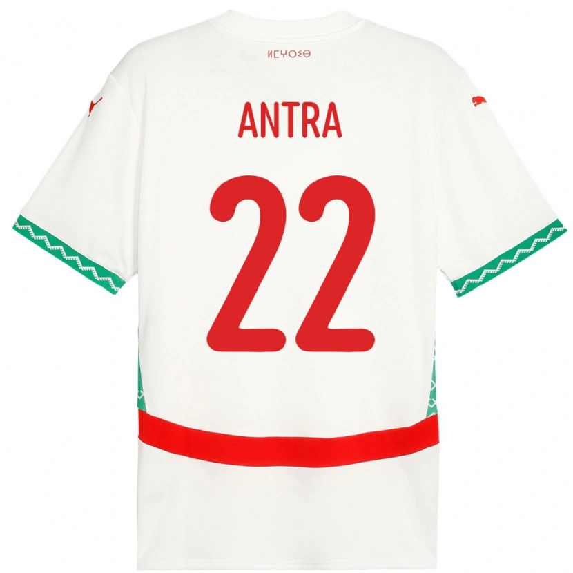 Danxen Men Morocco Saad Antra #22 White Away Jersey 24-26 T-Shirt