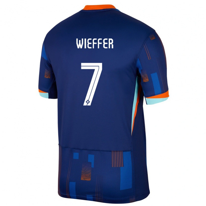 Danxen Men Netherlands Mats Wieffer #7 Blue Away Jersey 24-26 T-Shirt