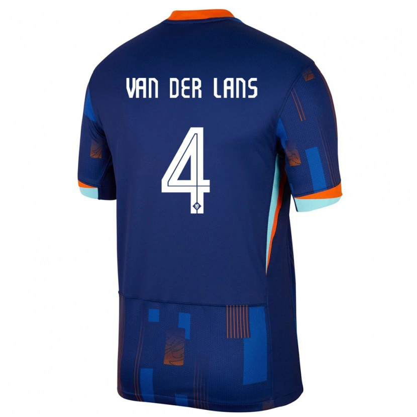 Danxen Men Netherlands Mylo Van Der Lans #4 Blue Away Jersey 24-26 T-Shirt