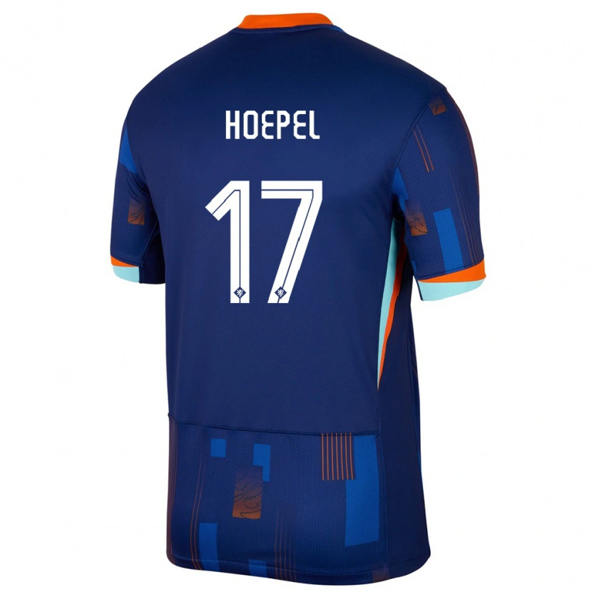 Danxen Men Netherlands Jerayson Hoepel #17 Blue Away Jersey 24-26 T-Shirt