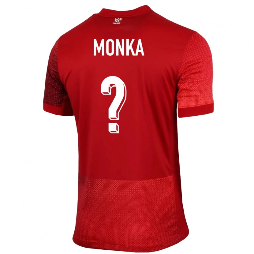 Danxen Men Poland Wojciech Monka #0 Red Away Jersey 24-26 T-Shirt