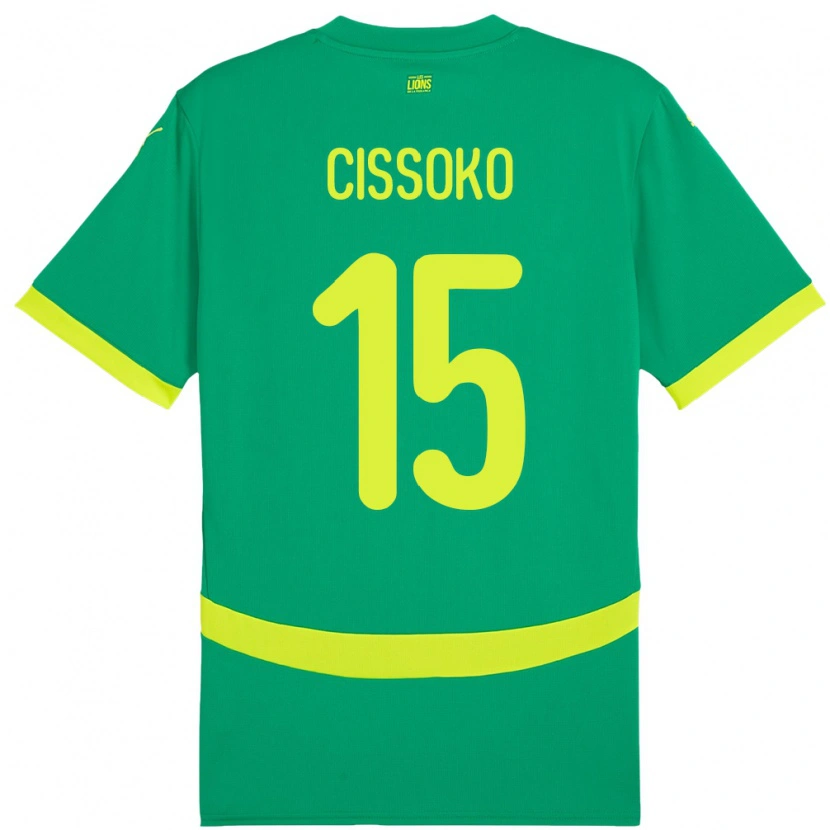 Danxen Men Senegal Ibrahima Cissoko #15 Green Away Jersey 24-26 T-Shirt