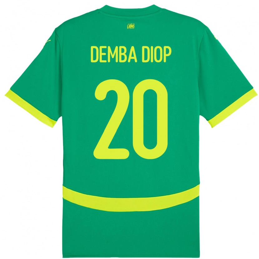 Danxen Men Senegal Pape Demba Diop #20 Green Away Jersey 24-26 T-Shirt