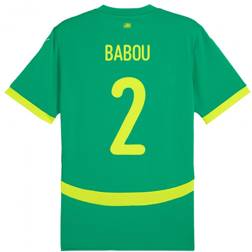 Danxen Men Senegal Marieme Babou #2 Green Away Jersey 24-26 T-Shirt