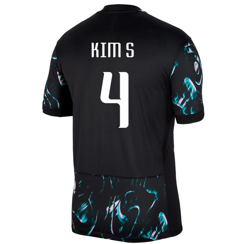 Danxen Men South Korea Sean Kim #4 Black Away Jersey 24-26 T-Shirt
