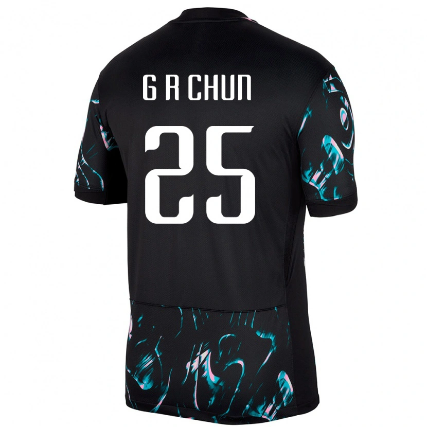 Danxen Men South Korea Chun Ga Ram #25 Black Away Jersey 24-26 T-Shirt