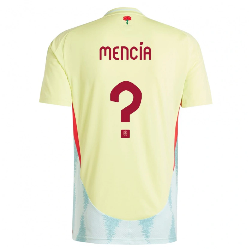 Danxen Men Spain Ian Mencía #0 Yellow Away Jersey 24-26 T-Shirt
