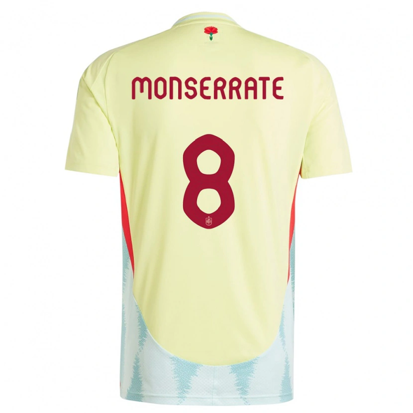 Danxen Men Spain Jano Monserrate #8 Yellow Away Jersey 24-26 T-Shirt