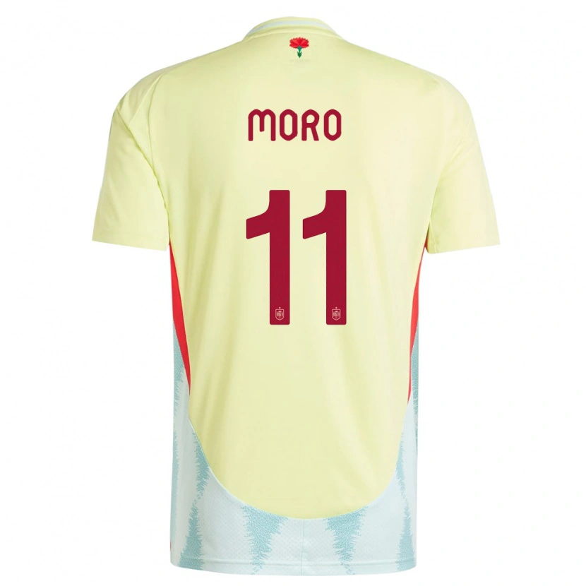 Danxen Men Spain Raúl Moro #11 Yellow Away Jersey 24-26 T-Shirt