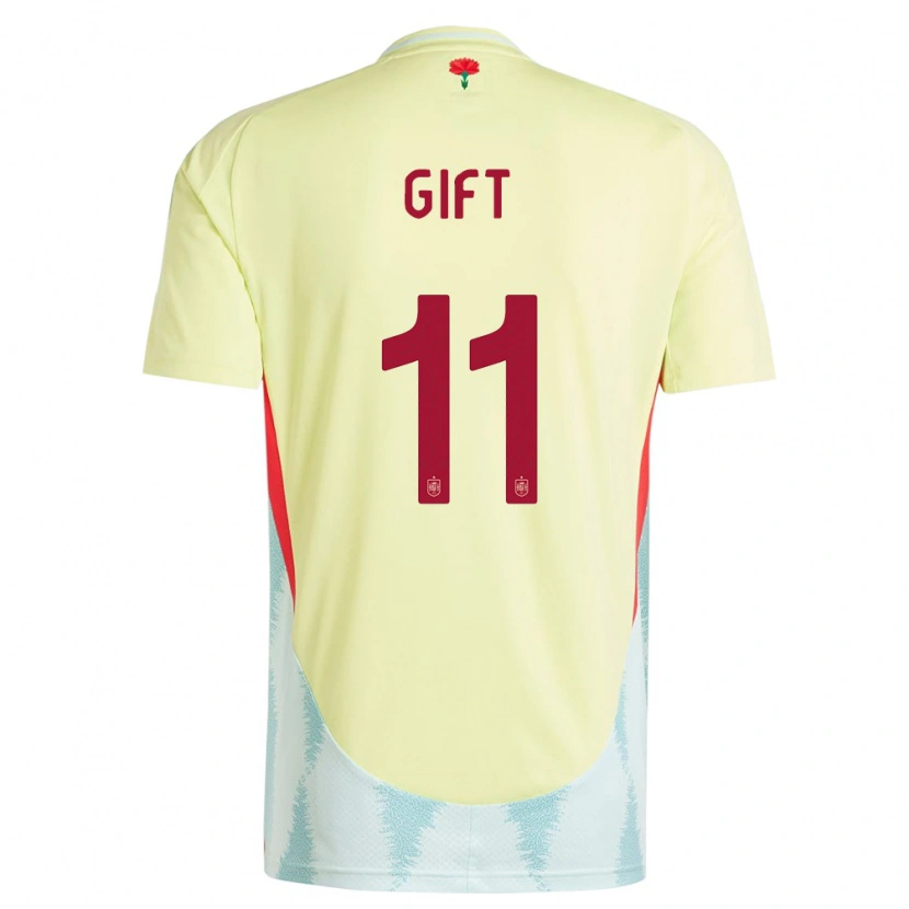 Danxen Men Spain Elijah Gift #11 Yellow Away Jersey 24-26 T-Shirt