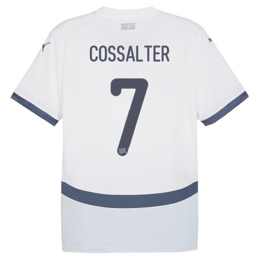 Danxen Men Switzerland Ivan Cossalter #7 White Away Jersey 24-26 T-Shirt