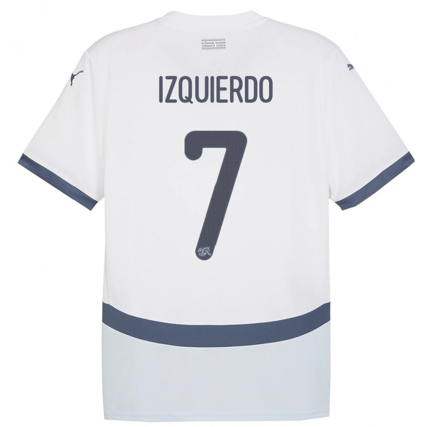 Danxen Men Switzerland Ivan Izquierdo #7 White Away Jersey 24-26 T-Shirt