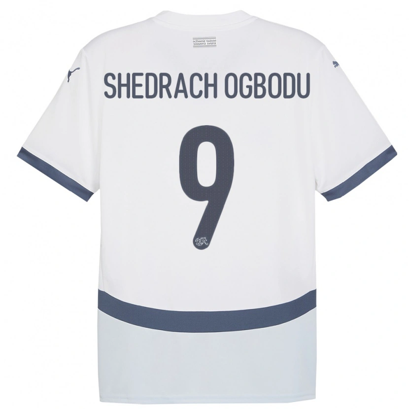 Danxen Men Switzerland Nathaniel Shedrach Ogbodu #9 White Away Jersey 24-26 T-Shirt