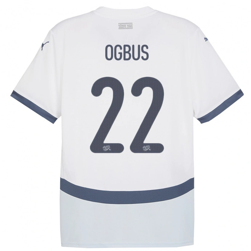 Danxen Men Switzerland Bruno Ogbus #22 White Away Jersey 24-26 T-Shirt