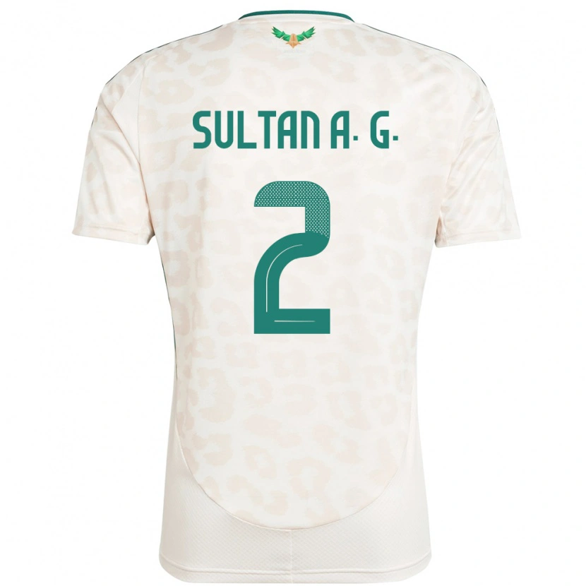 Danxen Men Saudi Arabia Sultan Al-Ghannam #2 White Away Jersey 24-26 T-Shirt
