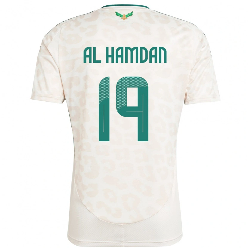 Danxen Men Saudi Arabia Abdullah Al-Hamdan #19 White Away Jersey 24-26 T-Shirt