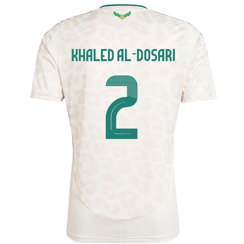 Danxen Men Saudi Arabia Yazeed Khaled Al-Dosari #2 White Away Jersey 24-26 T-Shirt