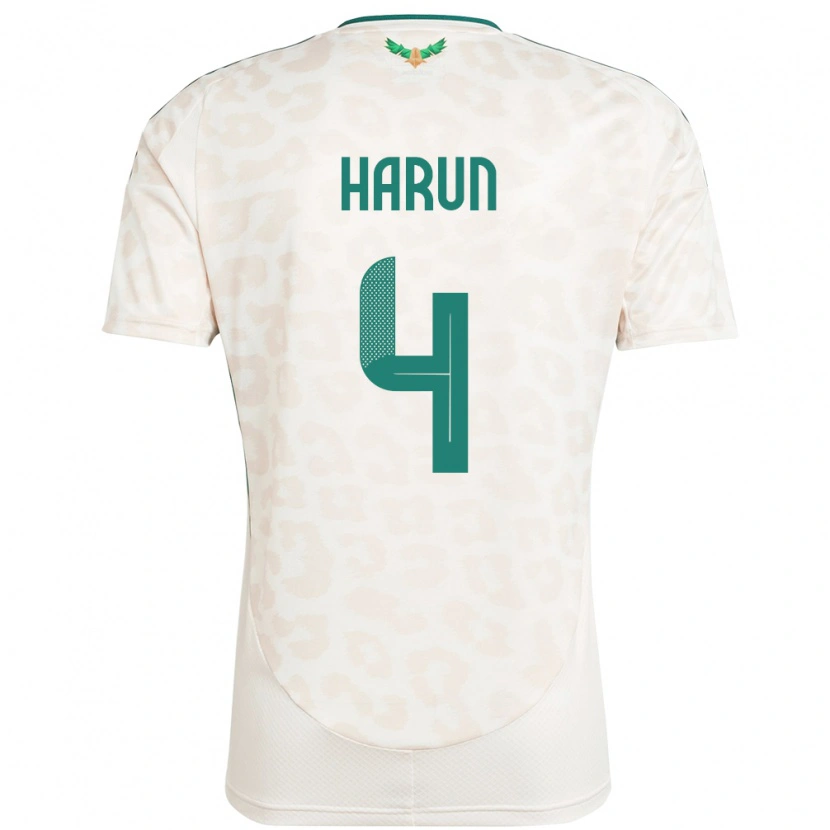 Danxen Men Saudi Arabia Saud Harun #4 White Away Jersey 24-26 T-Shirt